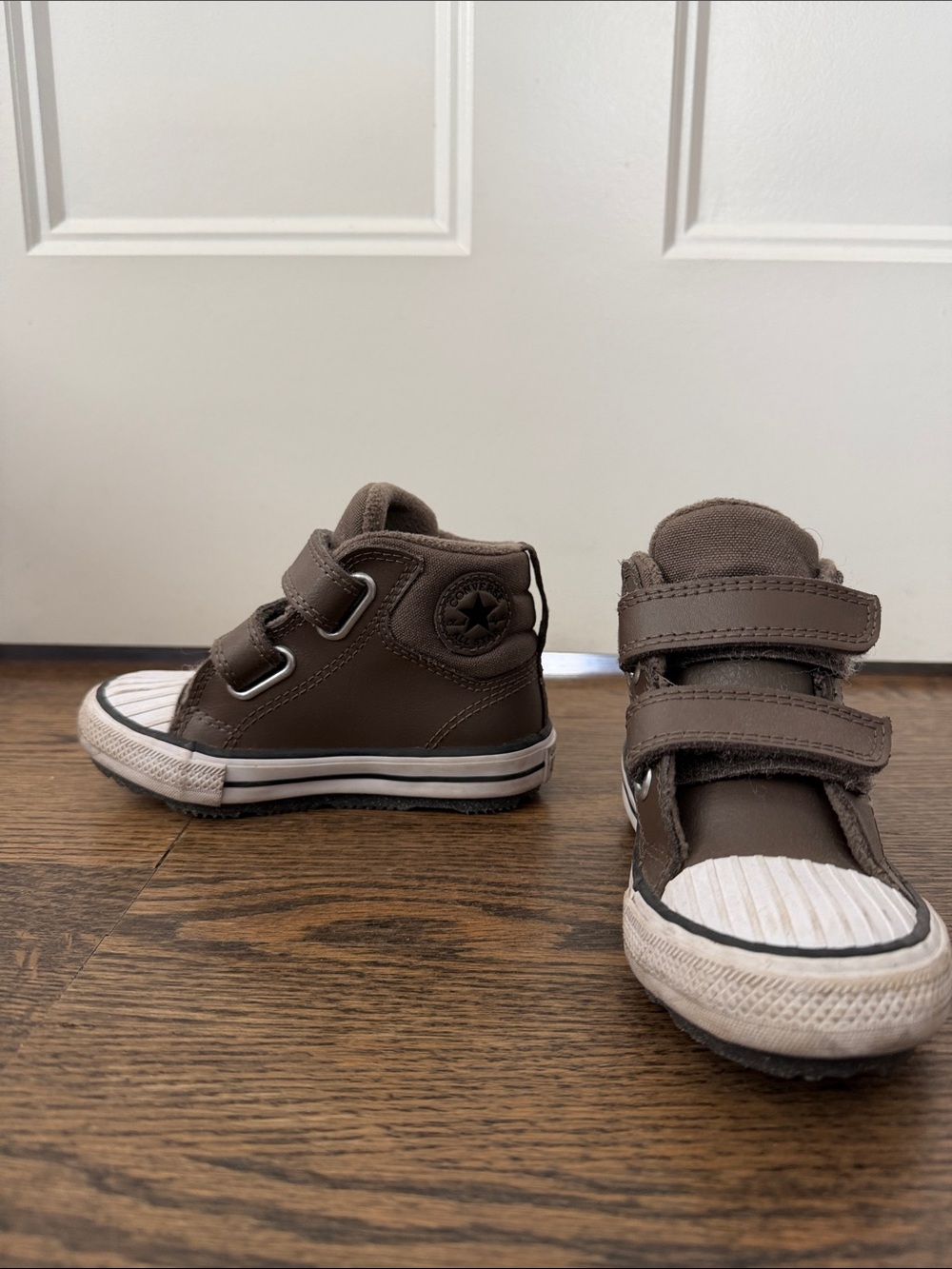 Toddler Converse All Star Brown High-Top Velcro Sneakers